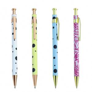 Stylo bille personnalisé à transfert thermique, motif sur mesure, en métal, idéal pour cadeau, avec mécanisme clic – Vente chaude - Product Image 1