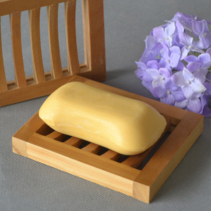 Wooden Soap <b>Dish</b> <b>Rack</b> Rectangle 2cm Self Drain Soap Storage Tray - Product Image 3