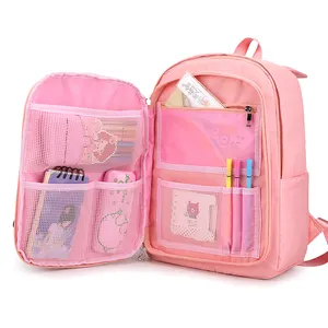 Quanzhou Factory Primary Girls Little Students Waterproof Polyester Buy School Backpacks With Side Zipper Opening