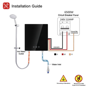 Calentador de Agua Eléctrico Instantáneo sin Tanque de 3.5-8.5kW, CE CB, 120-240 Voltios, Pequeño y Fácil de Instalar en Cualquier Lugar, Agua Caliente Ilimitada Bajo Demanda - Product Image 4