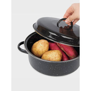 Set di pentole smaltate da 22.5cm con pentola calda e coperchio - Product Image 1