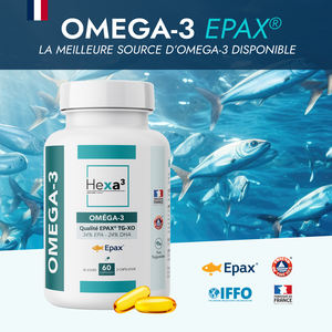Extrait d'herbes Omega 3 EPAX d'origine française, 60 capsules, supplémentation de 30 jours, dose quotidienne de 1000 mg - Product Image 2