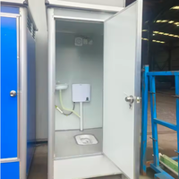 Cabine de toilettes mobiles écologiques intelligentes, biodégradables, système de chasse d'eau économe en eau, unité sanitaire durable pour projets écologiques
