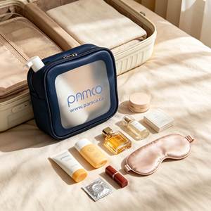 Bolsa de Maquillaje Impermeable de PU con Ventana Transparente Esmerilada, Bolsa de Viaje Cuadrada con Cierre, Organizador de Productos Íntimos para Adultos, Estuche para Cosméticos - Product Image 4