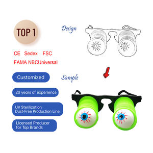 מצחיק משקפי עיניים משעשעות צעצוע עם overty עיניים גלומות חידוש משחקים צעצועים לילדים אביזרים תחפושות מסיבת ליל כל הקדושים לוגו מותאם אישית - Product Image 1