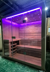 Attrezzatura da palestra commerciale 4 persone idroterapia spa sauna tradizionale yacuzzi extrieur <span class=keywords><strong>casa</strong></span> sauna prefabbricata in legno - Product Image 3