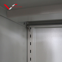 Offre Spéciale Fabricants De Mobilier de Bureau Armoire Métallique 2 verre Porte Coulissante Classeur En Acier Armoire Avec 4 plateau