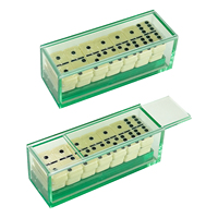 Tuiles de dominos en mélamine style marbre, motif personnalisable imprimé sur le dos, jeu de dominos personnalisé de 28 pièces