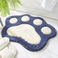 Tapis de porte moderne 3D rose pour enfants, motif animalier, tufté, technique jacquard, en peluche de latex absorbant et antidérapant, en PET