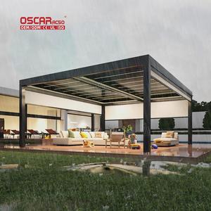 Gazebo en aluminium 3X3M Abri extérieur imperméable avec portes pliantes coulissantes Patio de jardin Pergola de jardin - Product Image 2