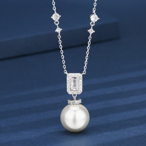 Factory Wholesale Eco-friendly Copper 16-14mm White Pearl Tassel Vintage Fashion Bridal <b>Set</b> Pearl Jewelry <b>Sets</b> for Brides - Product Image 4