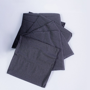 Serviettes en papier noires 2 plis, 4 volets, jetables, pour dîner - Product Image 2