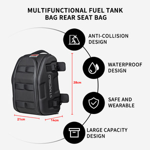 Étanche Moto équitation queue siège arrière sac noir multifonction hommes Motocross sac de carburant Moto huile sac voyage extérieur sac à dos - Product Image 6