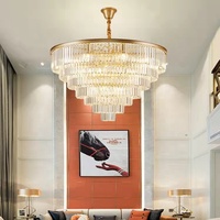 Lustre suspendu moderne en cristal E14 pour hôtels, chambres, salles à manger, salons
