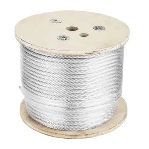 Câble métallique galvanisé en acier, câbles de 6x12 + 7FC 9mm adapté pour le pressage à manchon et pour la levage sur les treuil