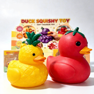 Nouveau style Jouet Squishy géant en forme de canard <span class=keywords><strong>tomate</strong></span>, doux, à rebond lent, jouet anti-stress à presser en forme de fruit et d'animal pour enfants, cadeaux - Product Image 1