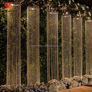 Mịn Đảng Trang Trí Đèn Chùm Xi Lanh Trần Treo Lên Đám Cưới Trần Hạt Treo Rèm Cho Đám Cưới Nguồn Cung Cấp - Product Image 6