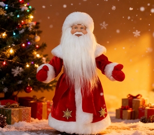Adorno de Papá Noel Rojo de 30 cm de Fábrica SOTE para Año Nuevo, con Guantes de Felpa Rojos, Decoración Interior para Rusia - Product Image 2