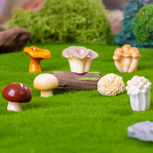 Various Mushroom Resin Figurine <b>Miniatures</b> Mini Animal Charm Ornaments for Landscape Decorations DIY Accessories - Product Image 2
