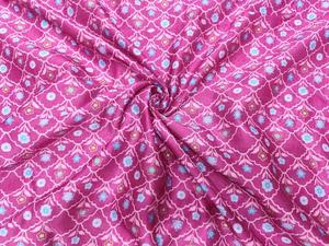 Tela Tejida de Seda Cruda de Alta Calidad SHIKHA FAB, Ligera, Transpirable, con Diseño Geométrico de Flores Abstractas, para Ropa y Textiles del Hogar - Product Image 5