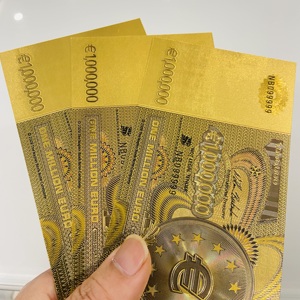 Nouveau Billet de Banque Européen en Feuille d'Or 10 Milliards Pièce Commémorative Plaqué Or 24k Billet de Banque en Feuille d'Or pour Collection - Product Image 3