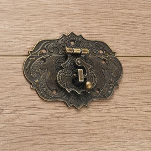 Furniture <b>Lock</b> Zinc Alloy Antique Bronze Gold 76x57mm Traditional Design Durable Keyless Buckle Panel - Product Image 4