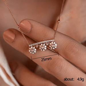 Collana con Ciondolo a Fiore Fresco per Donne, Accessorio da Collo Semplice per Uso Quotidiano, Gioiello di Moda per Outfit - Product Image 3
