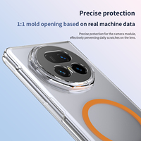 Étui de protection magnétique de luxe à protection intégrale 360° en aluminium + PC pliable avec protection d'écran intégrée pour Honor Magic