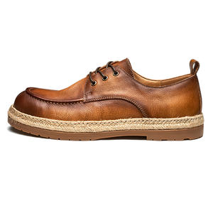 Suministro de fábrica, <span class=keywords><strong>zapatos</strong></span> Lofer de lujo de cuero genuino <span class=keywords><strong>para</strong></span> <span class=keywords><strong>hombres</strong></span>, <span class=keywords><strong>botines</strong></span> informales <span class=keywords><strong>para</strong></span> verano e invierno, <span class=keywords><strong>tipo</strong></span> de cierre con cordones - Product Image 4