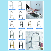Style chaud moderne en laiton doré mélangeur rotatif robinets d'eau évier Flexible robinet de cuisine
