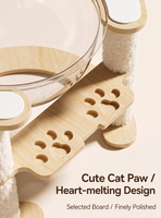 Arbre à chat vertical moderne de luxe en bois, avec lit intégré, pour usage domestique, gain de place, durable, anti-peluches, jouet mignon pour chat, facile à assembler