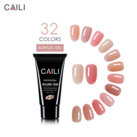 CAILI personnalisé professionnel ongles salon 30ml laiteux acrylique Gel d'extension non collant facile à tremper gel constructeur en gros OEM/ODM
