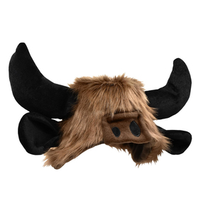 Sombreros de animales de felpa divertidos para adultos personalizados, peludo trampero, Bisonte, búfalos, Búfalo peludo, cuernos de toro negro para eventos deportivos, obsequio - Product Image 5