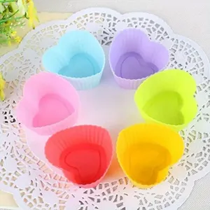 Lot de 12 moules circulaires en silicone résistant aux hautes températures pour petits gâteaux, puddings, gelées, friteuses à air, pâtisseries et cuisine - Product Image 5
