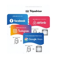 Individuelle PVC RFID NFC Visitenkarte mit NTAG215 Chip, wasserdicht, für Google Bewertungen, Instagram, Facebook