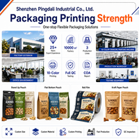 Sachets Doypack Personnalisés en Papier Kraft Recyclable avec Fenêtre Transparente pour Emballage de Noix, Amandes et Noix de Cajou