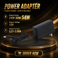 Adaptateur secteur mural AC/DC 24W 30W 54W 12V 0.01-2A avec prise interchangeable, alimentation médicale de qualité ITE