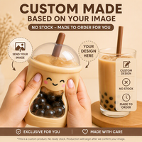 Jouet anti-stress OEM Kawaii Boba Milk Tea Squishy à montée lente, en forme de nourriture, à presser, pour décoration de bureau, cadeau