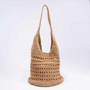 Nuova Borsa a Secchiello Rotonda Intrecciata a Mano con Tracolla - Borsa Tote da <span class=keywords><strong>Donna</strong></span> per Vacanze e Spiaggia - Product Image 3