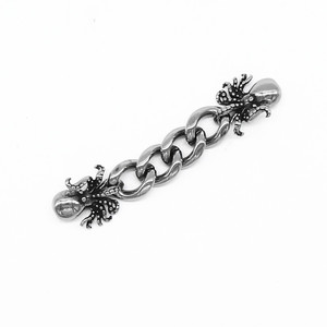yunnique - Fornituras para pulseras de cadena de pulpo de acero inoxidable para la fabricación de joyas, forma irregular, color retro brillante, teñido en negro - Product Image 1