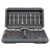 Kit de tournevis à cliquet magnétique multi-embouts 42 pièces, manche en acier, qualité industrielle et DIY, outil de réparation portable OEM