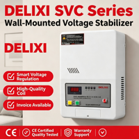 Stabilisateur de tension monophasé mural Delixi Electric SVCB3 pour climatiseurs domestiques 220V entièrement automatique haute puissance