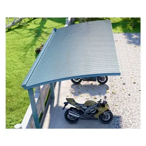 Alüminyum Metal Carports yalıtımlı alüminyum kiremit çatı Carport güneş gölge araba garaj güneş gölge