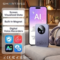 Perekam Suara AI 35H Mini Magnetik, 152 Bahasa, Transkripsi Suara ke Teks untuk Rapat, Pabrik OEM