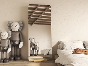Design moderno specchio parete decorazione decorazione per la casa <span class=keywords><strong>soggiorno</strong></span> adesivi specchio moda onda irregolare tutto il corpo - Product Image 3