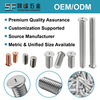 Goujons de soudage ISO13918 M2-M12 Type PT en acier au carbone, acier inoxydable, aluminium, cuivre – Gamme complète, livraison rapide, stock usine