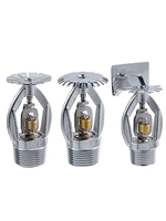Tête d'incendie automatique DN15 1/2'' à raccord fusible, type vertical et suspendu, 74°C, en laiton chromé