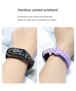 BEEFLYPOWER Nouveau Bracelet Sport en Silicone Liquide Effet Goutte de Pluie Arc-en-ciel pour Xiaomi <span class=keywords><strong>Mi</strong></span> Band 8 7 6 5 4 3 Accessoires - Product Image 4