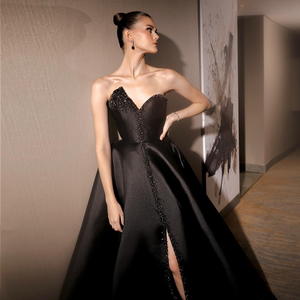 Sharon ha detto SS364 <span class=keywords><strong>abiti</strong></span> da sera nero arabica con spacco di cristallo Dubai <span class=keywords><strong>arancio</strong></span> <span class=keywords><strong>fucsia</strong></span> per le donne <span class=keywords><strong>abiti</strong></span> da festa di nozze - Product Image 1