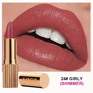 Lápiz Labial Brillante en Tubo Dorado con Logotipo Personalizado, Marca Privada, Vegano, Cruelty Free, Crema Aterciopelada, 24 Colores, Bálsamo Labial Mineral Brillante - Product Image 4